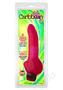 Jelly Caribbean Number 2 Jelly Vibrator With Clitoral Stimulator 8in - Red
